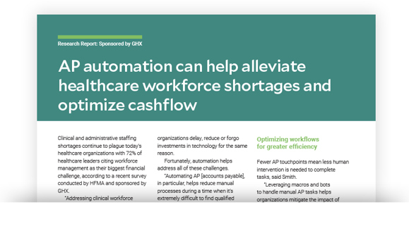 Image for AP Automation Can Help Alleviate Healthcare Workforce Shortages and Optimize Cashflow