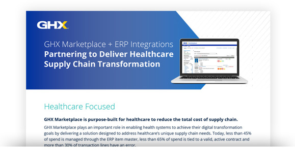 Image for GHX Marketplace + ERP Integrations: Partnering to Deliver Supply Chain Transformation