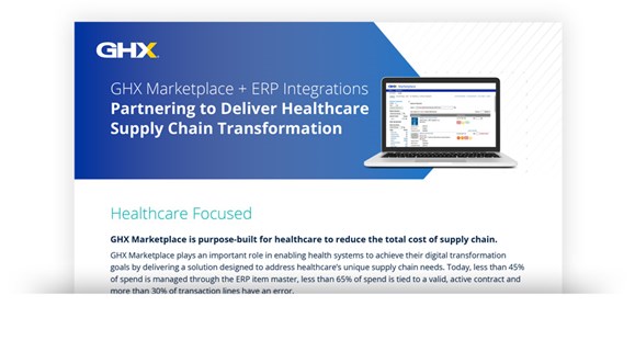 Image for GHX Marketplace + ERP Integrations: Partnering to Deliver Supply Chain Transformation