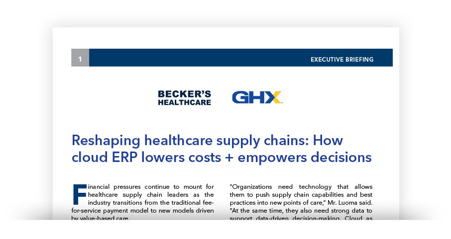 Image for Reshaping Healthcare Supply Chains: How Cloud ERP Lowers Costs + Empowers Decisions