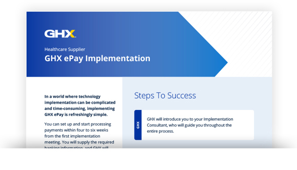 Image for GHX ePay Implementation Guide for Suppliers