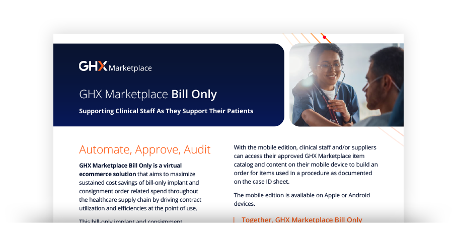 Image for GHX Marketplace Bill Only: Supporting Clinical Staff As They Support Their Patients