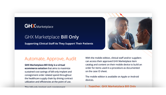 Image for GHX Marketplace Bill Only: Supporting Clinical Staff As They Support Their Patients