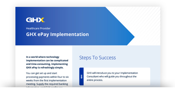 Image for GHX ePay Implementation Guide for Providers