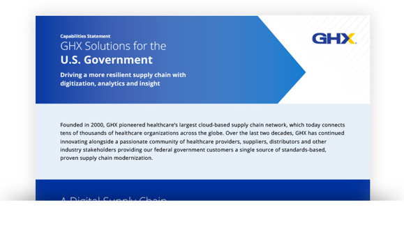 Image for GHX Solutions for the U.S. Government