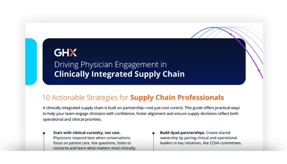 Image for Driving Physician Engagement in Clinically Integrated Supply Chain