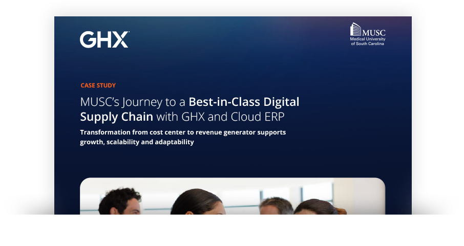Image for MUSC's Journey to a Best-in-Class Digital Supply Chain with GHX and Cloud ERP