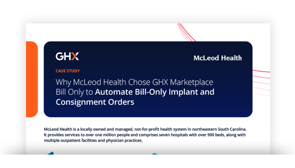 Image for Summary: Why McLeod Health Chose GHX Marketplace Bill Only to Automate Bill-Only & Consignment Orders
